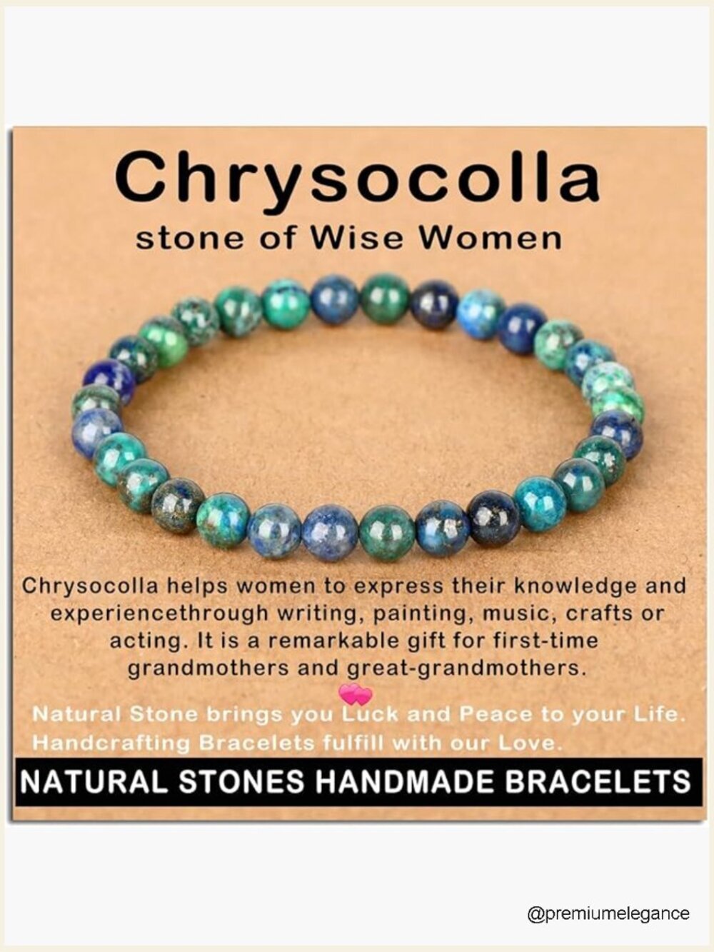 Handmade Gemstone Stretch Elastic Bracelet Crystal Healing Reiki Spiritual